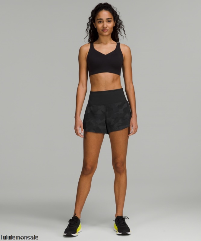 Lululemon Damen DELULU372 | Speed Up Hochhaus Gefüttert Short 4 Schwarz